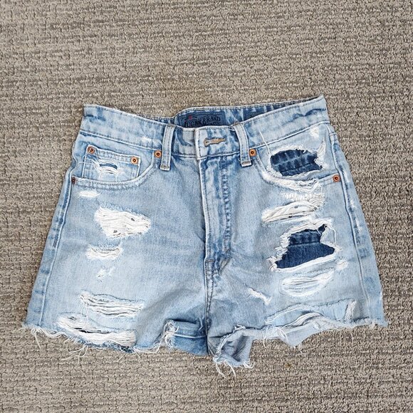 Ladies LUCKY BRAND Distressed Jean Shorts - Size 2/26 - EUC - Picture 2 of 5